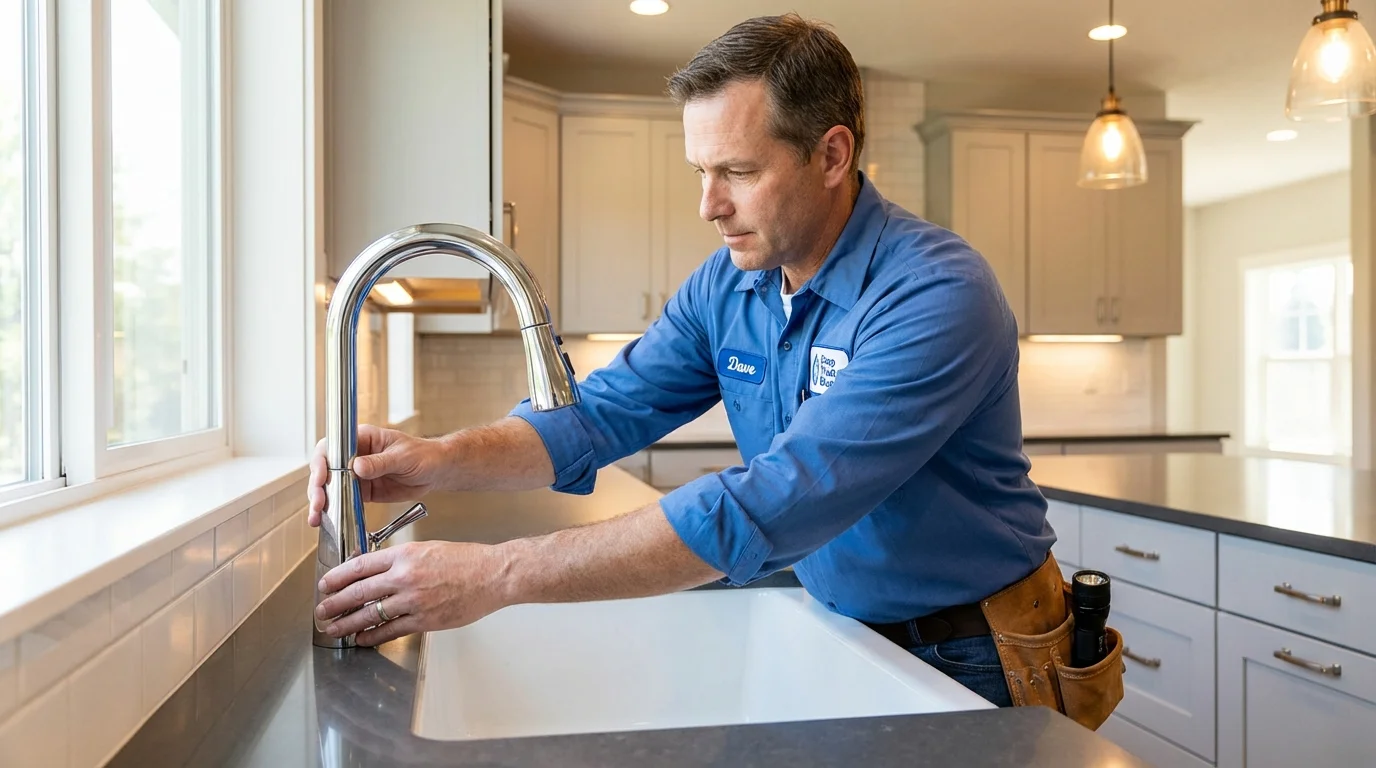 Kitchen faucet installation by Johns Plumbing LLC in Lykens